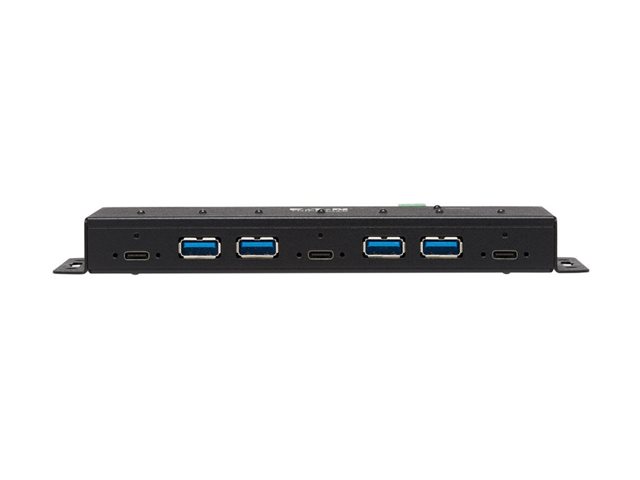 Eaton Tripp Lite series 7-Port Industrial-Grade USB 3.1 Gen 2 Hub - 10 Gbps, 4 USB-A & 3 USB-C, 15 kV ESD Immunity, Metal Housing, TAA - hub - 7 ports - TAA Compliant
