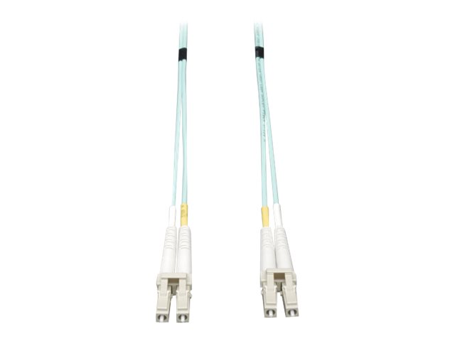 Eaton Tripp Lite Series 10Gb/40Gb/100Gb Duplex Multimode 50/125 OM3 LSZH Fiber Patch Cable (LC/LC), Aqua, 7M (23 ft.) - patch cable - 7 m - aqua