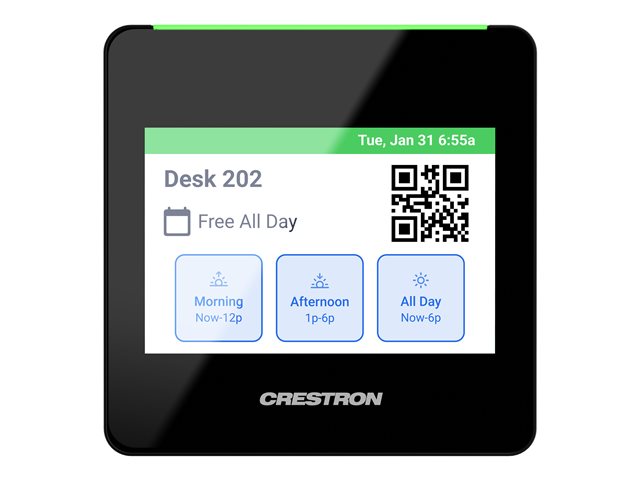 Crestron TSS-470E-B-T - room manager - 3.5", desk scheduling - 802.11a/b/g/n/ac - textured black