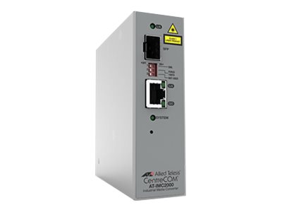 Allied Telesis AT IMC2000T/SP - industrial temperature - fibre media converter - 100Mb LAN, GigE - TAA Compliant