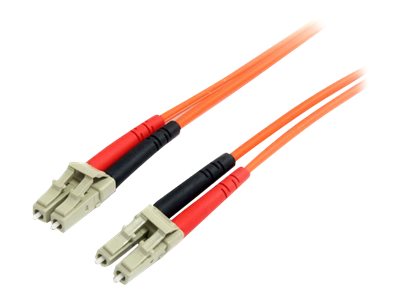 StarTech.com 2m Fiber Optic Cable - Multimode Duplex 62.5/125 - LSZH - LC/LC - OM1 - LC to LC Fiber Patch Cable (FIBLCLC2) - patch cable - 2 m - 2 m - orange