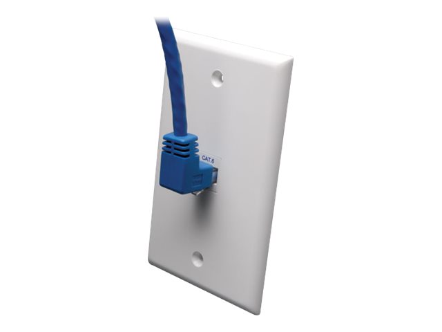 Eaton Tripp Lite Series Up-Angle Cat6 Gigabit Molded UTP Ethernet Cable (RJ45 Right-Angle Up M to RJ45 M), Blue, 5 ft. (1.52 m) - patch cable - 1.5 m - blue