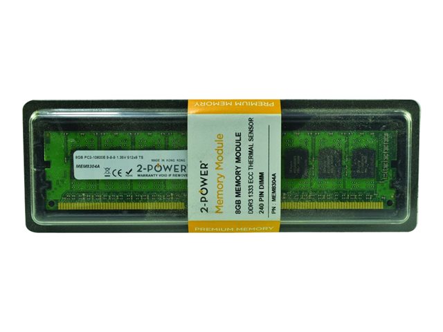 2-Power - DDR3 - module - 8 GB - DIMM 240-pin - 1333 MHz / PC3-10600 - unbuffered