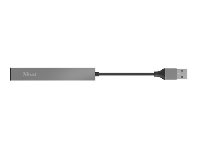 Trust Halyx Aluminium 4-Port Mini USB Hub - hub - 4 ports