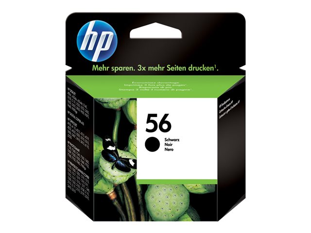 HP 56 - 19 ml - black - original - ink cartridge - for Deskjet 51XX, Officejet 42XX, 56XX, J5508, J5520, Photosmart 7550, psc 1110, 12XX, 13XX