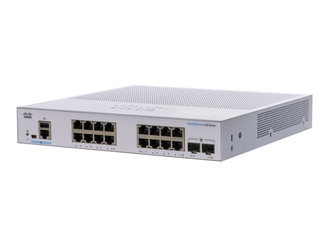 Cisco Business 250 Series CBS250-16T-2G - switch - 18 ports - smart - rack-mountable