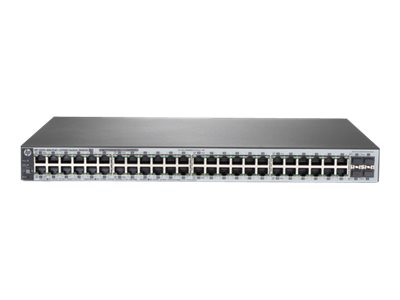 HPE 1820-48G-PoE+ (370W) - Switch - Managed - 24 x 10/100/1000 (PoE+) + 24 x 10/100/1000 + 4 x Fast Ethernet/Gigabit SFP - desktop, rack-mountable, wall-mountable - PoE+ (370 W)