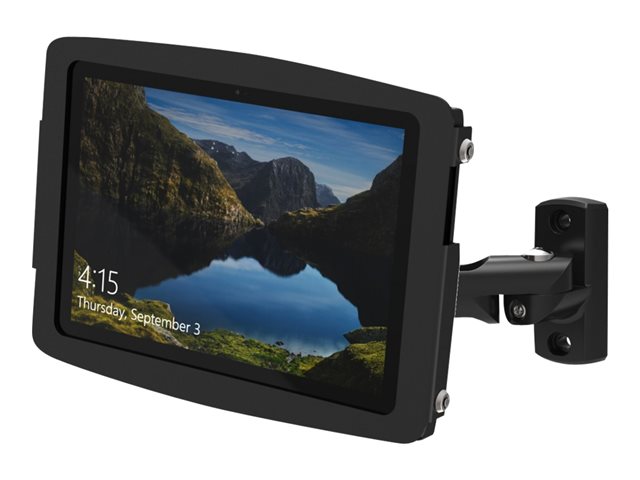 Compulocks Surface Pro 3-7 Space Enclosure Swing Wall Mount - Enclosure - Anti-Theft - for tablet - lockable - high-grade aluminium - black - wall-mountable - for Microsoft Surface Pro 3, Pro 4, Pro 5, Pro 6, Pro 7, Pro 7+