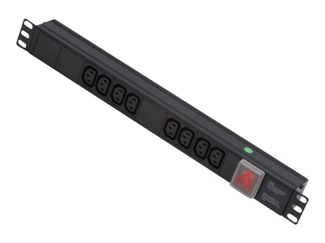 1U 8 WAY IEC PDU 13A PLUG TO 8 X IEC SOCKETS