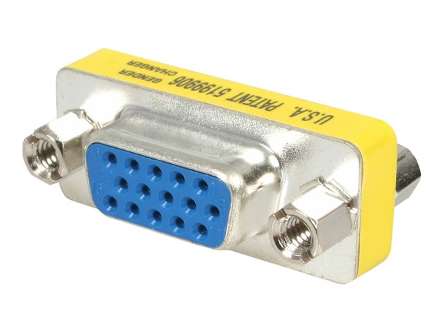 StarTech.com Slimline VGA HD15 Gender Changer - F/F - HD15 gender changer - VGA coupler - VGA gender changer (GC15HSF) - VGA gender changer