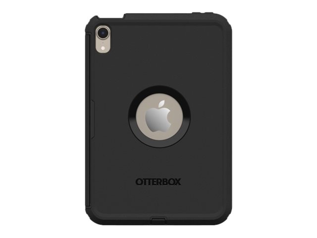OtterBox Defender Series - Back cover for tablet - shield stand - polycarbonate, synthetic rubber - black - for Apple iPad mini (6th generation)