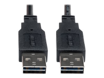 Eaton Tripp Lite Series Universal Reversible USB 2.0 Cable (Reversible A to Reversible A M/M), 10 ft. (3.05 m) - USB cable - USB to USB - 3.05 m