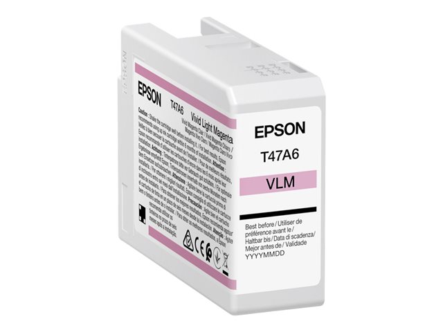 Epson T47A6 - 50 ml - vivid light magenta - original - ink cartridge - for SureColor SC-P900, SC-P900 Mirage Bundling
