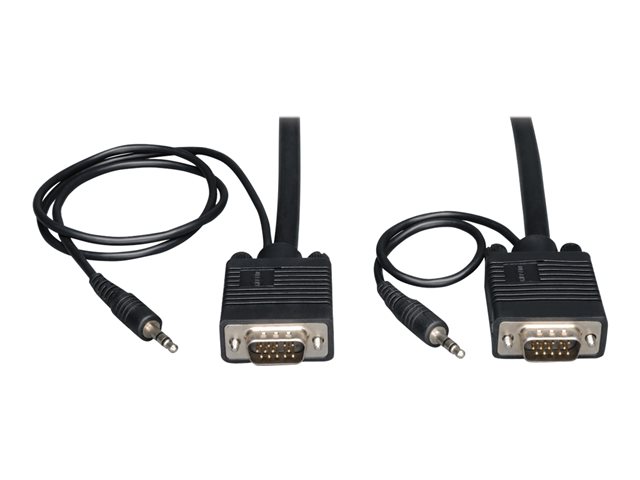 Eaton Tripp Lite Series VGA High-Resolution RGB Coaxial Cable with Audio (HD15 and 3.5mm M/M), 10 ft. (3.05 m) - VGA cable - 3 m