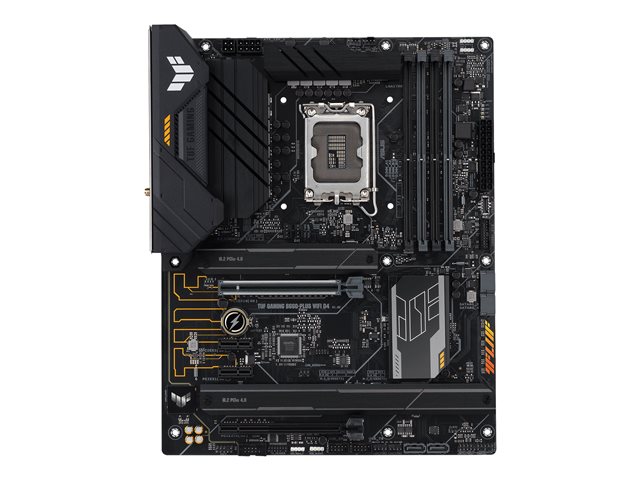 ASUS TUF GAMING B660-PLUS WIFI D4 - Motherboard - ATX - LGA1700 Socket - B660 Chipset - USB 3.2 Gen 1, USB 3.2 Gen 2, USB-C 3.2 Gen2, USB-C 3.2 Gen 2x2 - 2.5 Gigabit LAN, Wi-Fi 6, Bluetooth - onboard graphics (CPU required) - HD Audio (8-channel)