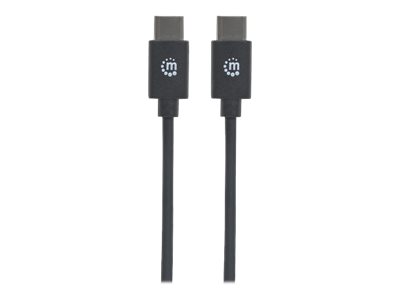 USB-C CABLE 50CM MALE/MALE- 480MBPS (USB 2.0) BLACK POLYBAG