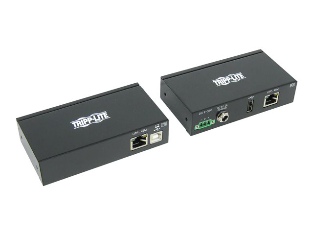 Tripp Lite USB over Cat5/6 Extender Kit 1-Port Industrial with ESD Protection - USB 2.0, 150 ft., Black, TAA - USB extender - USB, USB 2.0 - TAA Compliant