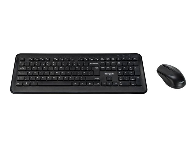 Targus - Keyboard and mouse set - combo - full size - wireless - 2.4 GHz - QWERTY - UK - black