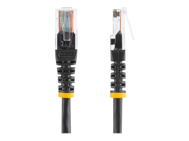 StarTech.com 15m Black Cat5e / Cat 5 Molded Patch Cable - Patch cable - RJ-45 (M) to RJ-45 (M) - 15 m - UTP - CAT 5e - molded - black