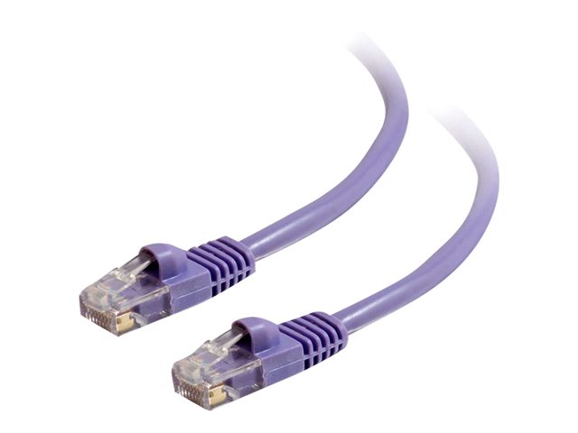 C2G Cat5e Booted Unshielded (UTP) Network Patch Cable - Patch cable - RJ-45 (M) to RJ-45 (M) - 50 cm - UTP - CAT 5e - molded, snagless, stranded - purple