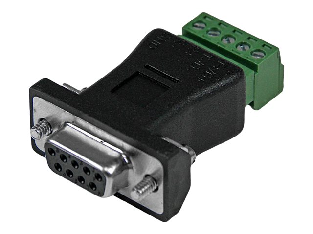 StarTech.com RS422 RS485 Serial DB9 to Terminal Block Adapter - Serial adapter - 5 pin terminal block to DB-9 (M) - black - DB92422 - serial adapter - 5 pin terminal block to DB-9