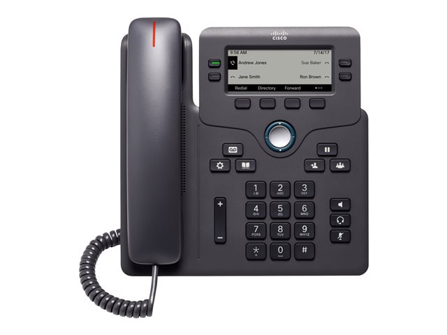 Cisco IP Phone 6841 - VoIP phone - SIP, SRTP - 4 lines - charcoal