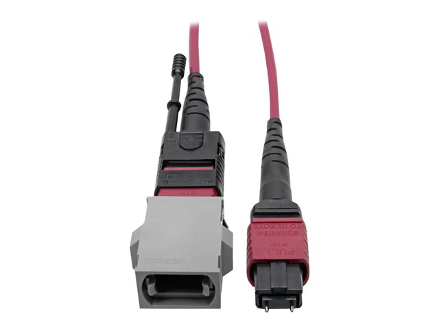 Eaton Tripp Lite Series MTP/MPO Parallel Optics Base-8 Migration Fiber Adapter, Polarity C to B, 12 Fiber, 40GB/100GB, OM4 M/F, Magenta, 8 in. - network adapter cable - 0.2 m - magenta