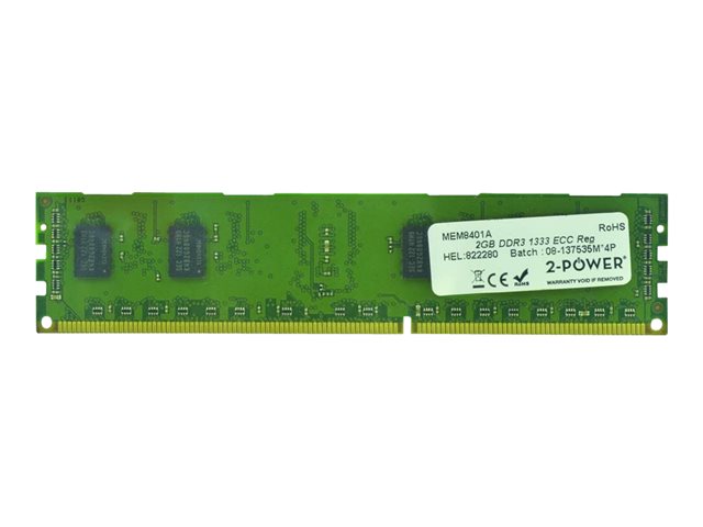 2-Power - DDR3 - module - 2 GB - DIMM 240-pin - 1333 MHz / PC3-10600 - registered