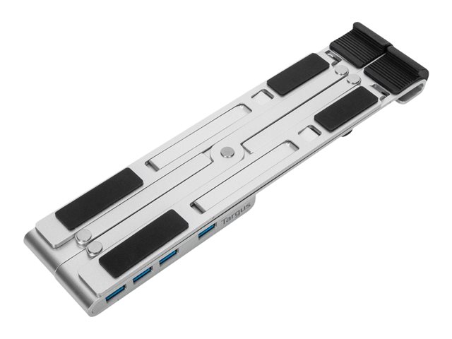 Targus - Notebook stand - with 4-port USB hub - 10" - 15.6" - silver