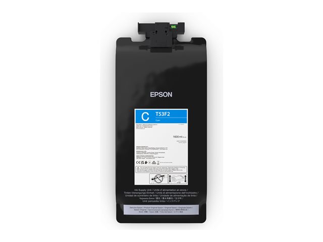 Epson T53F2 - 1.6 L - cyan - original - ink pouch - for SureColor SC-P8500DL STD