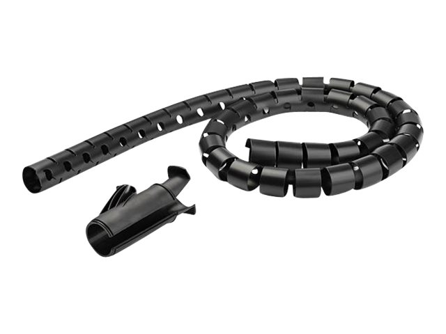 Startech 1.5m (4.9ft) Cable Management Sleeve - Spiral - 1.8" (45mm) Diameter - W/ Cable Loading Tool (CMSCOILED3) - Cable sleeving kit - black - 1.5 m