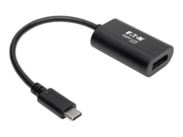 Eaton Tripp Lite Series USB C to DisplayPort Video Adapter Converter 4K x 2K @ 60Hz, Black, USB Type C to DP, USB-C, USB Type-C 6in - external video adapter - black