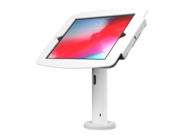 Compulocks iPad 10.2" Space Enclosure Tilting Stand 4" - Mounting kit (enclosure, pole stand) - for tablet - lockable - high-grade aluminium - white - screen size: 10.2" - desk-mountable - for Apple 10.2-inch iPad (7th generation, 8th generation, 9th gene