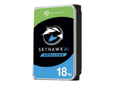 Seagate SkyHawk AI ST18000VE002 - Hard drive - 18 TB - internal - 3.5" - SATA 6Gb/s - buffer: 256 MB - with 3 years Seagate Rescue Data Recovery