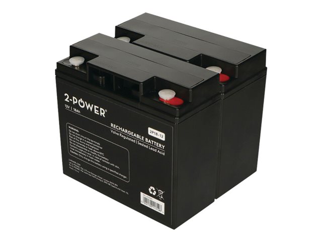 2-Power - UPS battery - Sealed Lead Acid (SLA) - 18000 mAh - 216 Wh (pack of 2)