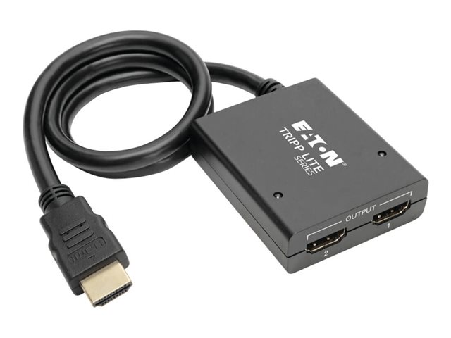 Eaton Tripp Lite series 2-Port HDMI Splitter - UHD 4K, International AC Adapter - video/audio splitter - 2 ports