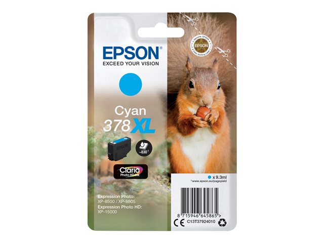 Epson 378XL - XL - cyan - original - ink cartridge