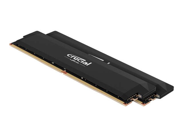 Crucial Pro - Overclocking Edition - DDR5 - kit - 32 GB: 2 x 16 GB - DIMM 288-pin - 6400 MT/s / PC5-51200 - CL38 - 1.35 V - unbuffered - non-ECC - black
