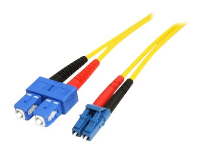 StarTech.com 1m Fiber Optic Cable - Single-Mode Duplex 9/125 - LSZH - LC/SC - OS1 - LC to SC Fiber Patch Cable (SMFIBLCSC1) - network cable - 1 m - 1 m
