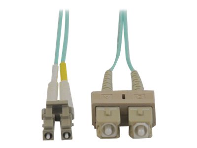 Eaton Tripp Lite Series 10Gb Duplex Multimode 50/125 OM3 LSZH Fiber Patch Cable (LC/SC) - Aqua, 3M (10 ft.) - patch cable - 3 m - aqua blue