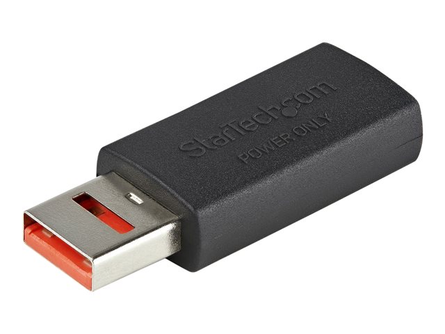 StarTech Secure Charging USB Data Blocker Adapter, Male to Female USB-A Charge-Only Adapter, No-Data Charge/Power-Only Adapter for Phone/Tablet, Data Blocking USB Protector Adapter - 5V, 2.4A (12 W) Max (USBSCHAAMF) - USB charge adapter - USB (power only)