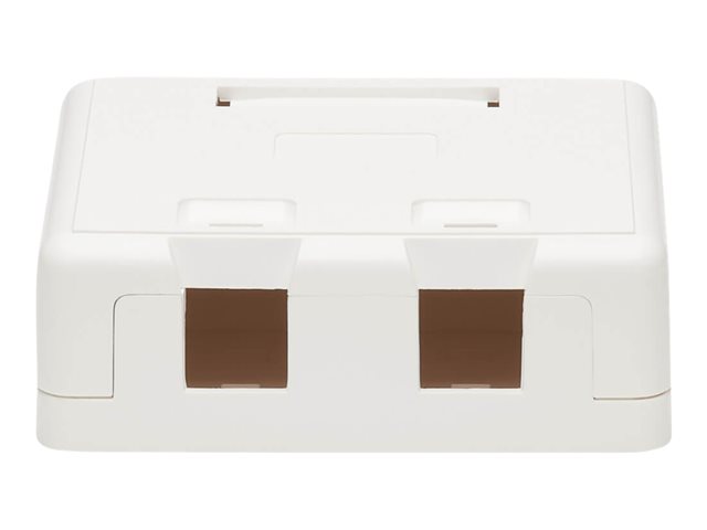 Tripp Lite Surface-Mount Box for Keystone Jacks - 2 Ports, White - network surface mount box