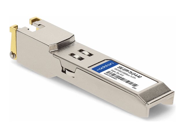 AddOn - SFP+ transceiver module (equivalent to: Ruckus Wireless 10G-SFPP-TX-LP-A) - 10 GigE optical - 100/10000/10000Base-TX - RJ-45 - up to 100 m - TAA Compliant