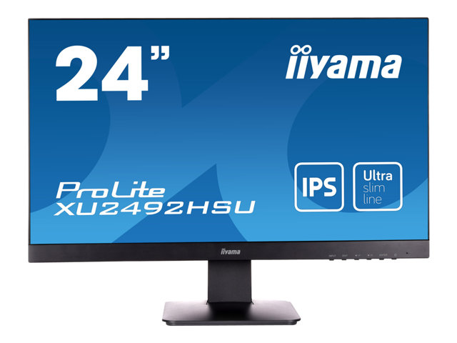 XU2492HSU-B1 LED monitor - 23.8" (23.8" viewable) - 1920 x 1080 Full HD (1080p) - IPS - 250 cd/m2 - 1000:1 - 5 ms - HDMI, DisplayPort - speakers - black