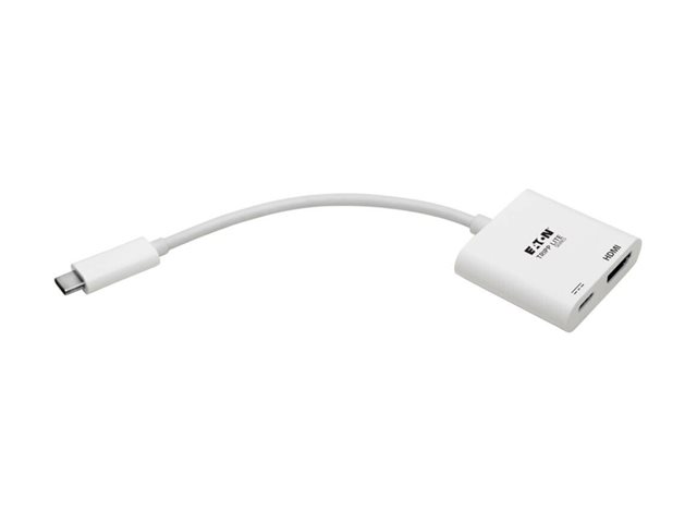 Eaton Tripp Lite Series USB C Adapter Converter 4K HDMI PD Charging USB Type C M/F White - external video adapter - white