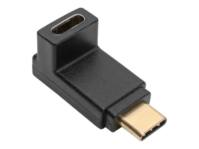 Eaton Tripp Lite Series USB C to USB Type C Adapter Converter Right Angle M/F 10Gbps 3A - USB adapter - USB-C (M) to USB-C (F) right-angled - USB 3.1 Gen 2 / Thunderbolt 3 - black