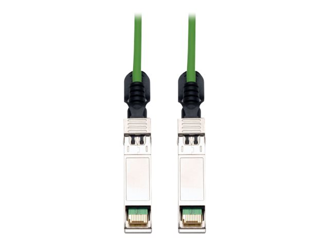 Eaton Tripp Lite Series SFP+ 10Gbase-CU Passive Twinax Copper Cable, SFP-H10GB-CU3M Compatible, Green, 3M (9.84 ft.) - direct attach cable - 3 m - green