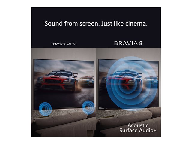 Sony Bravia 8 Professional Displays FWD-55XR80 - 55" Diagonal Class OLED TV - digital signage - Smart TV - Google TV - 4K UHD (2160p) 3840 x 2160 - HDR - frame blinking - dark silver, vibration finish