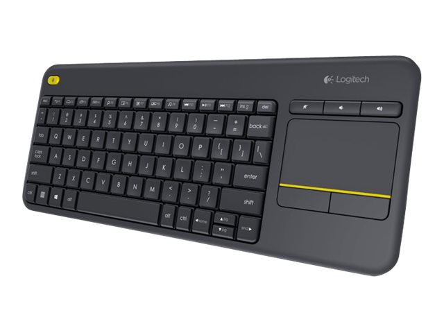 Logitech K400 Plus - Keyboard - with touchpad - wireless - 2.4 GHz - Hebrew - black