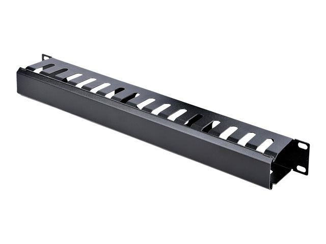 StarTech.com Server Rack Cable Management - 1U Horizontal - Cable Duct Raceway Panel with Cover (CMDUCT1UX2) - rack cable management panel (horizontal) - 1U